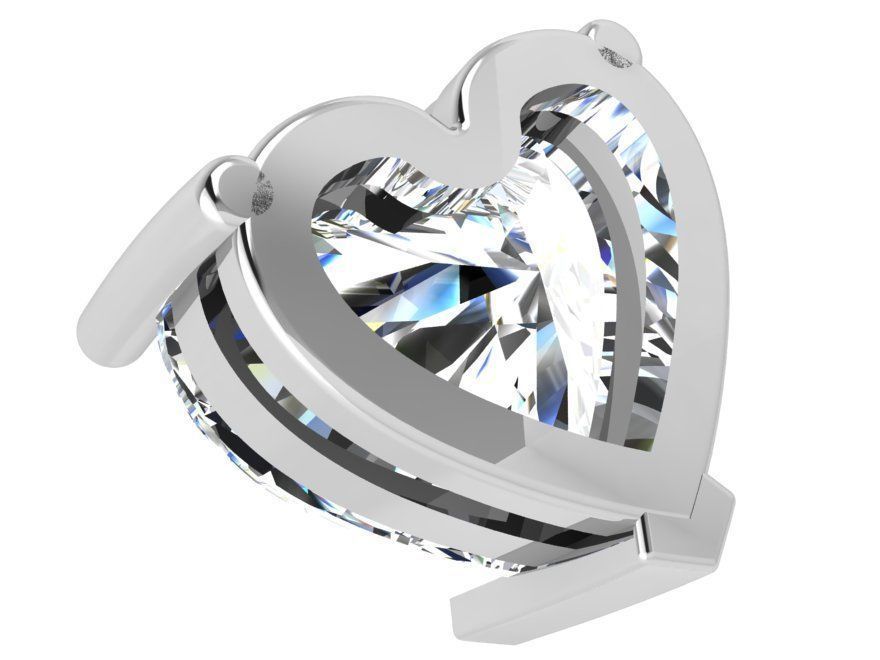 Heart Basket Setting Pendant 4734 3D print model_3