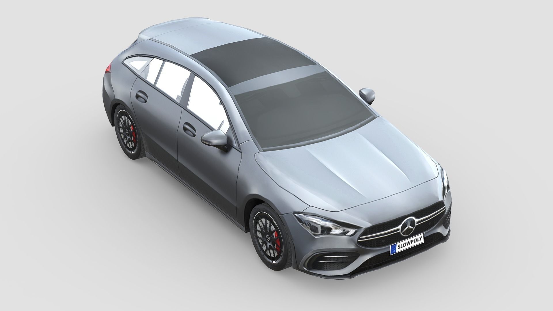 Mercedes-Benz AMG CLA 35 Shooting Brake Low-poly 3D model_3