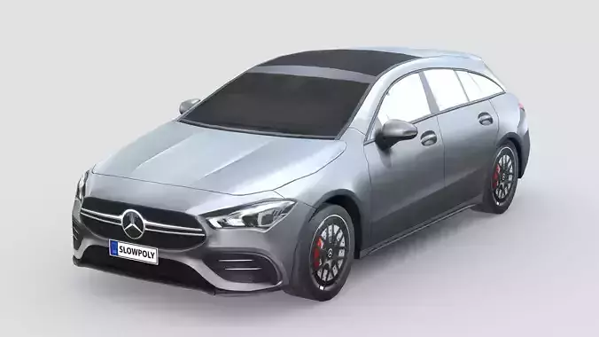 Mercedes-Benz AMG CLA 35 Shooting Brake Low-poly 3D model