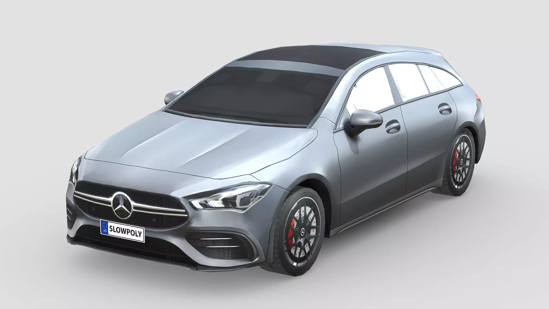 Mercedes-Benz AMG CLA 35 Shooting Brake Low-poly 3D model_0