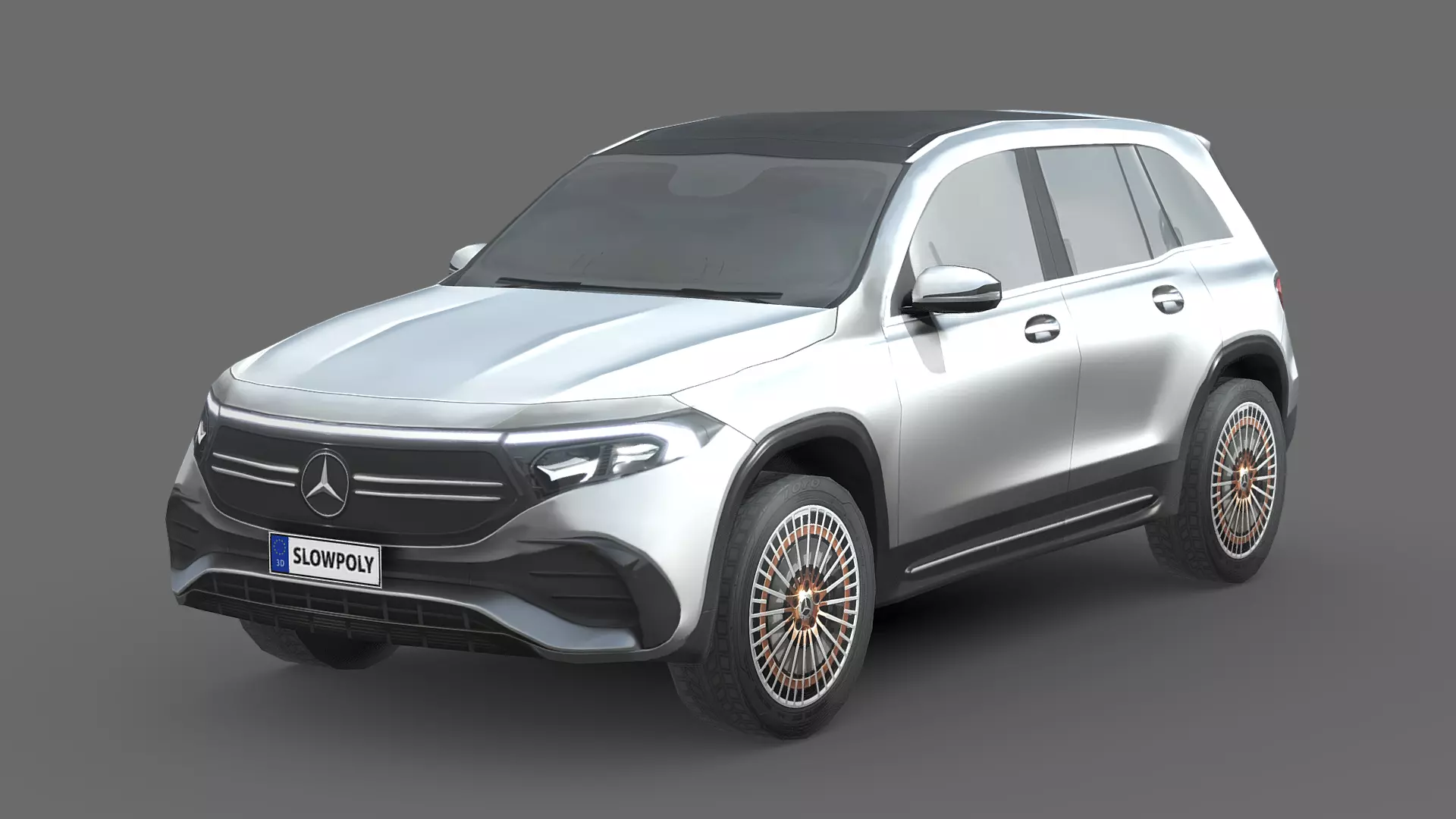 Mercedes-Benz EQB Low-poly 3D model_0