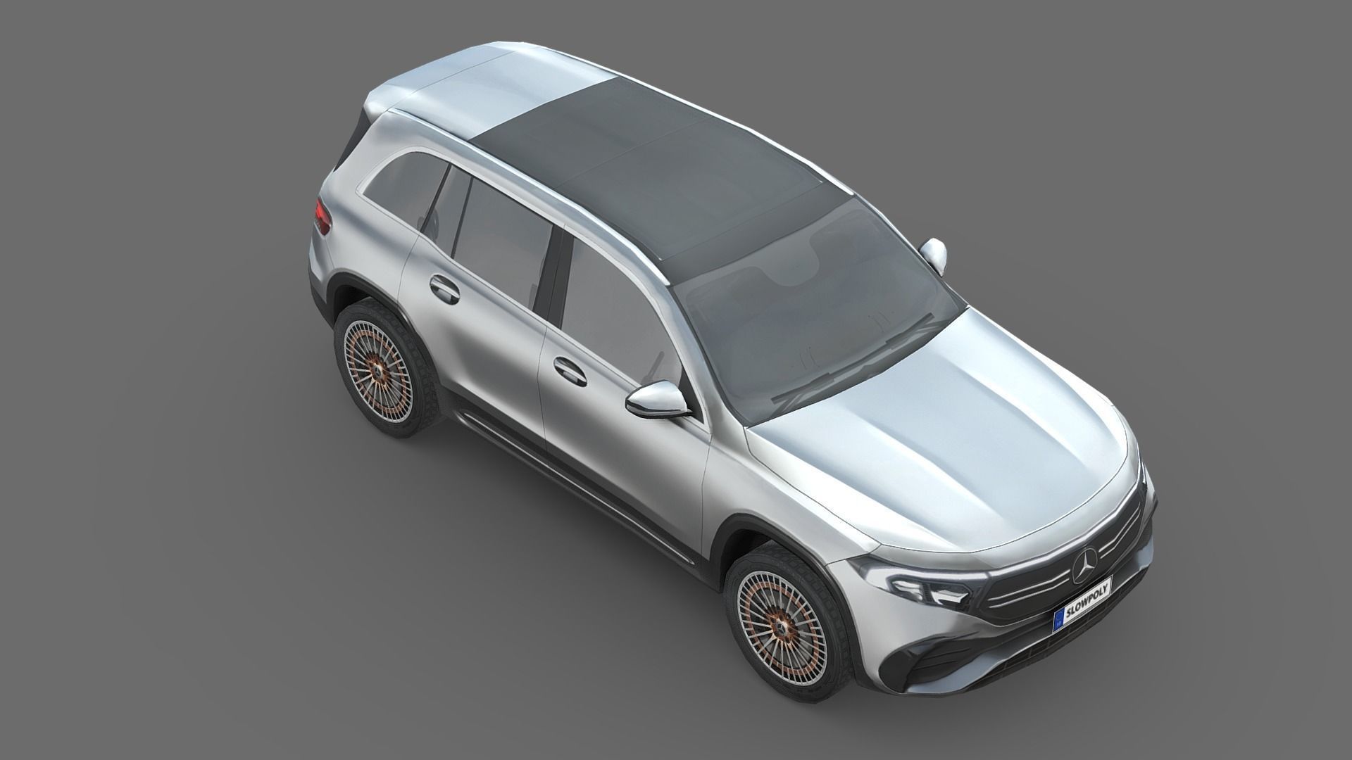 Mercedes-Benz EQB Low-poly 3D model_3