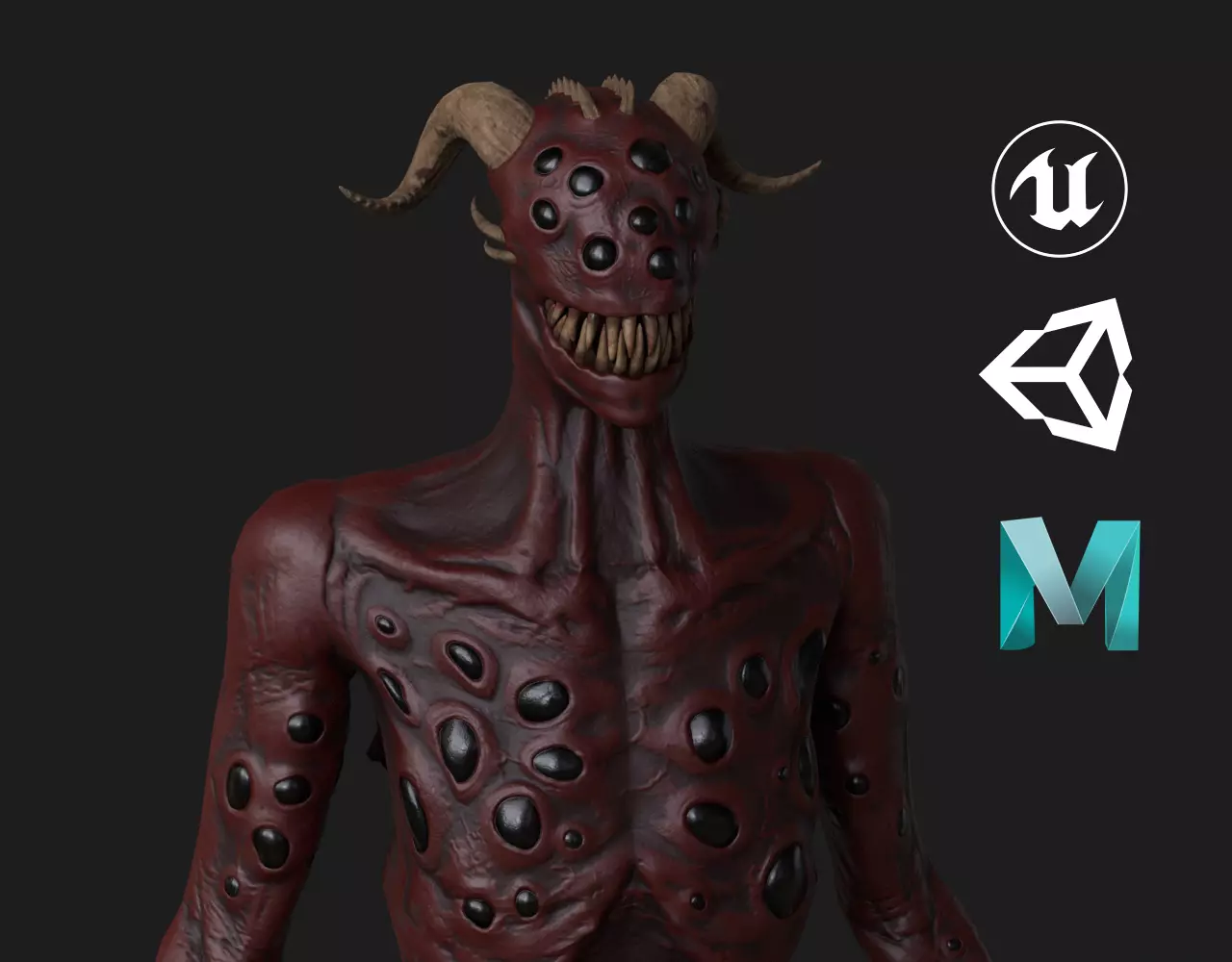 Monster Tripto Low-poly 3D model