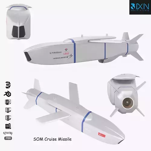 SOM Cruise Missile 3D model SOM Cruise Missile 3D model