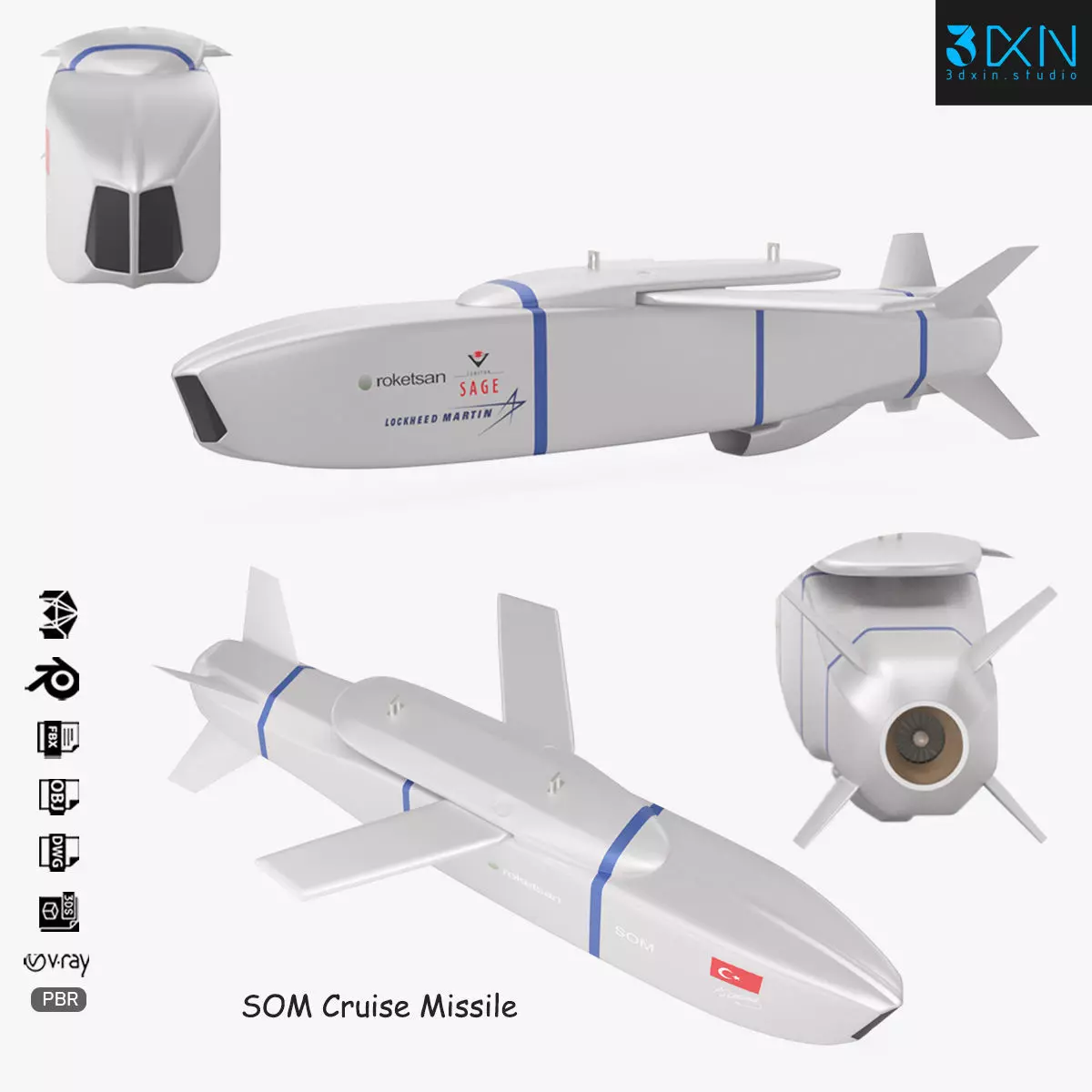 SOM Cruise Missile 3D model_0