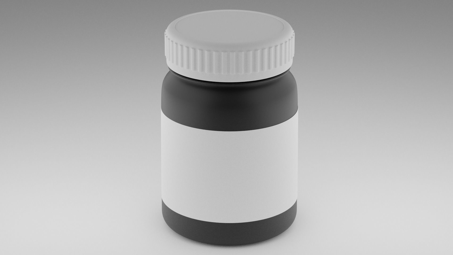Cosmetic jar 3D model_1