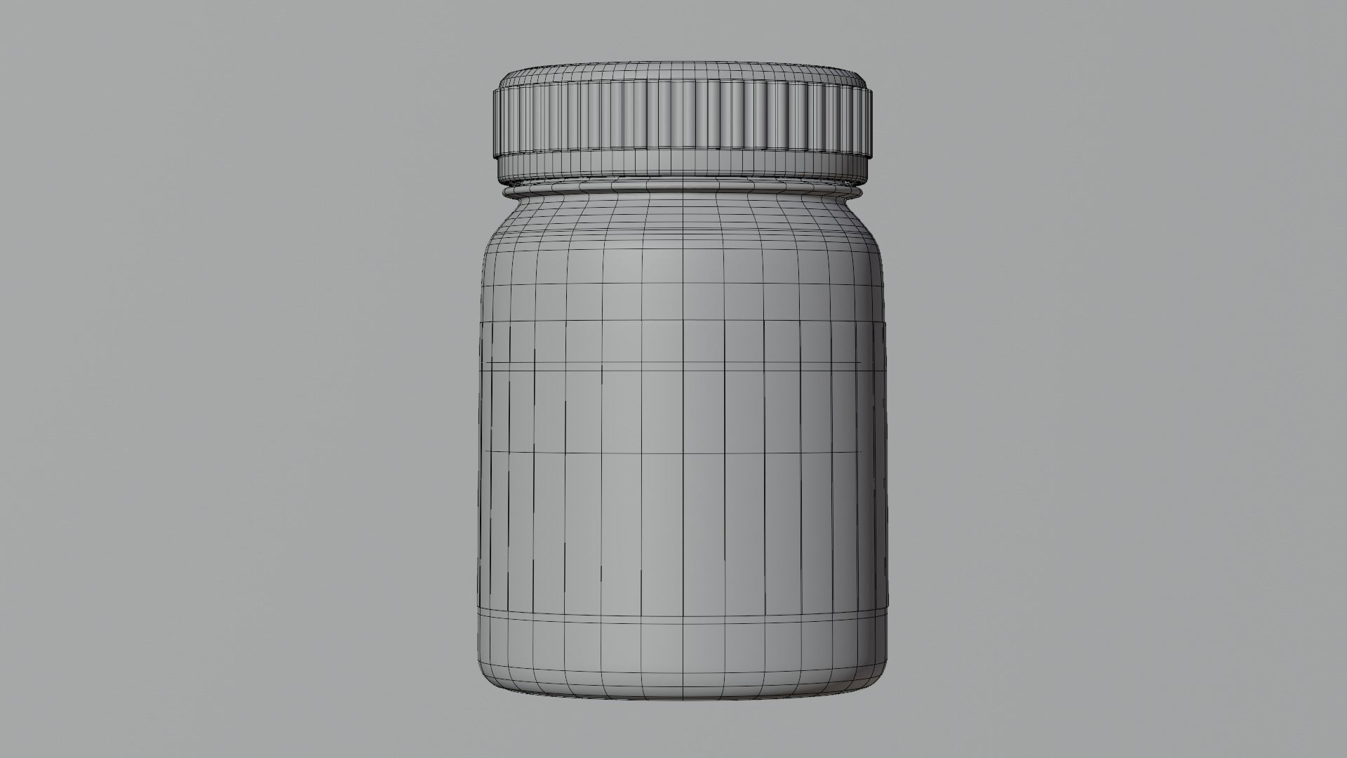 Cosmetic jar 3D model_4