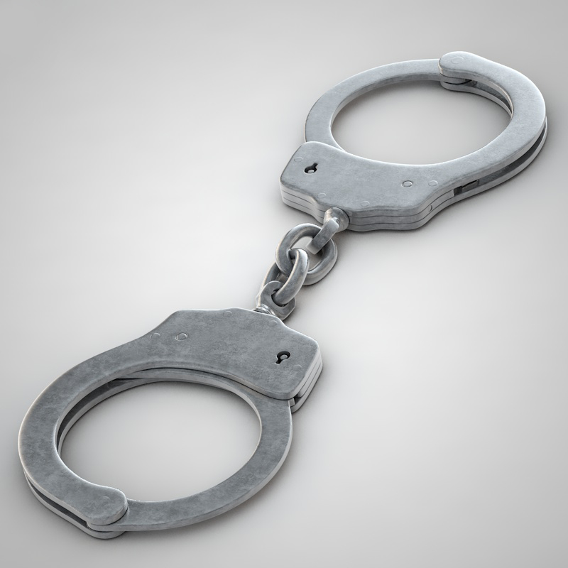 Chain-Linked Handcuffs 3D model_6
