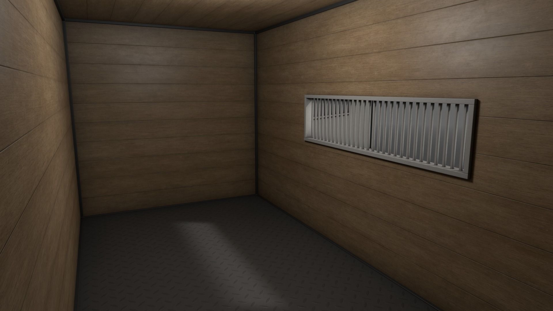 PBR Container House CB 20ft V5 Low-poly 3D model_12