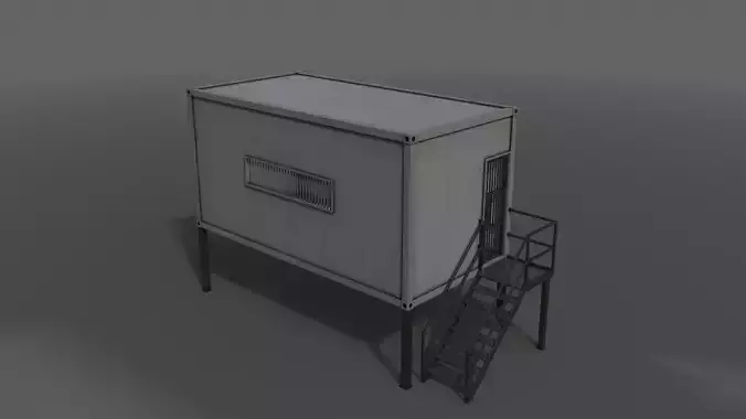 PBR Container House CB 20ft V5 Low-poly 3D model