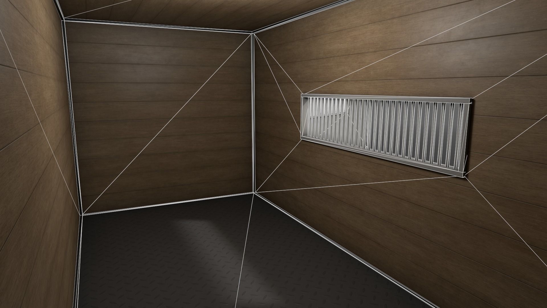 PBR Container House CB 20ft V5 Low-poly 3D model_13