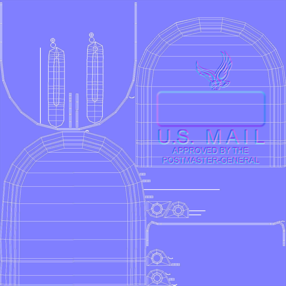 American Design Mailbox 3D model_14