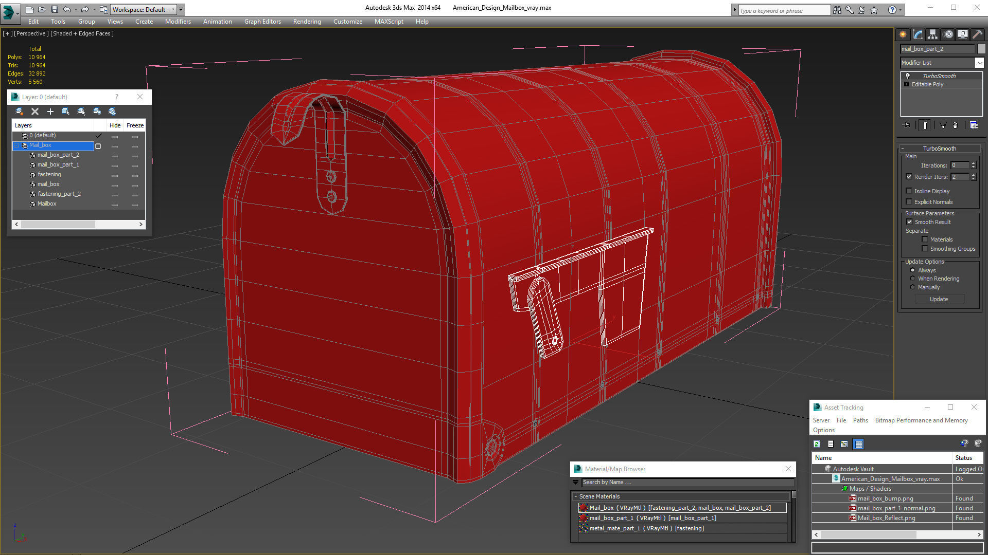 American Design Mailbox 3D model_16