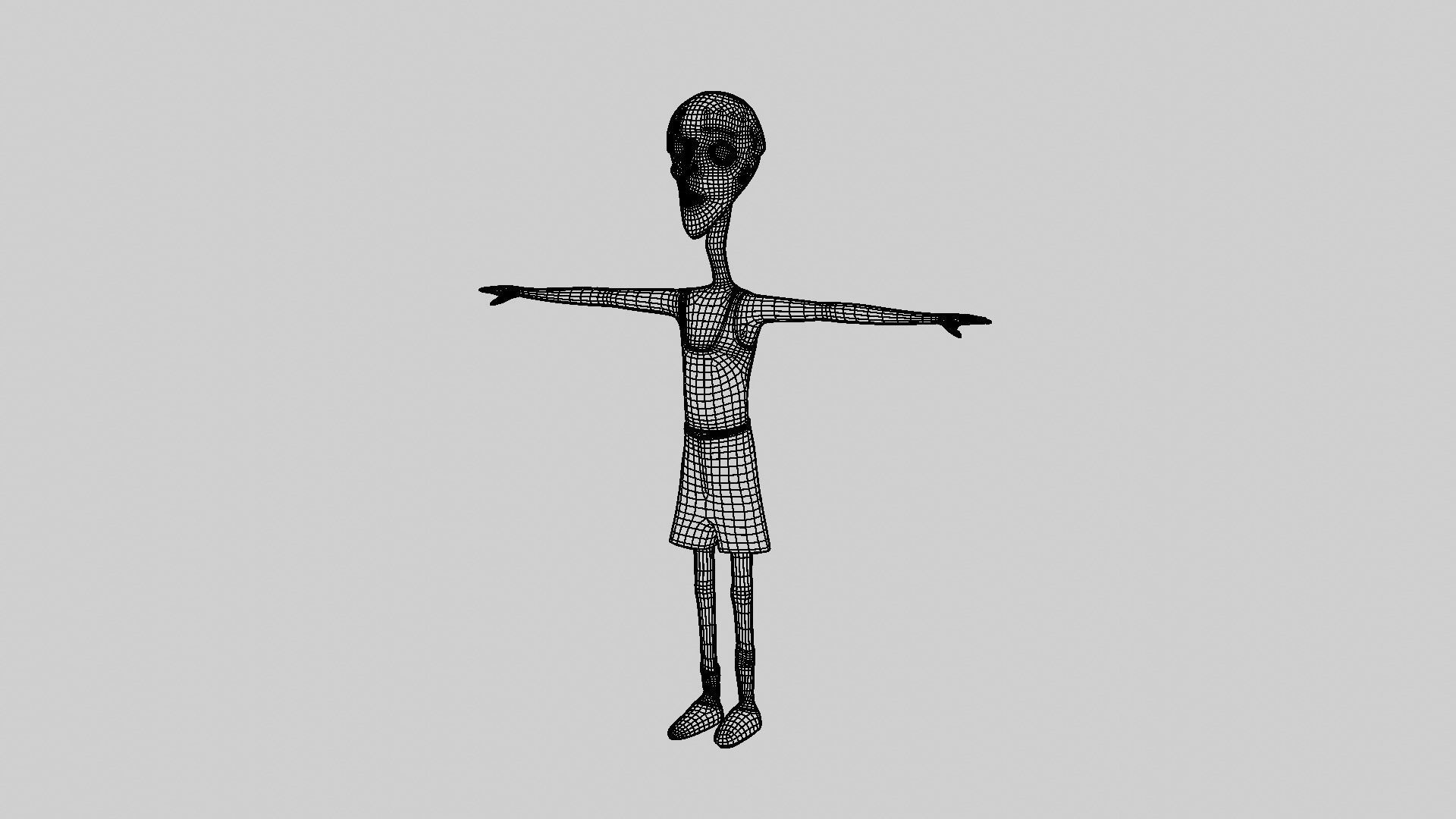 Carl - Rigged Animated Looney Character Low-poly 3D model_7