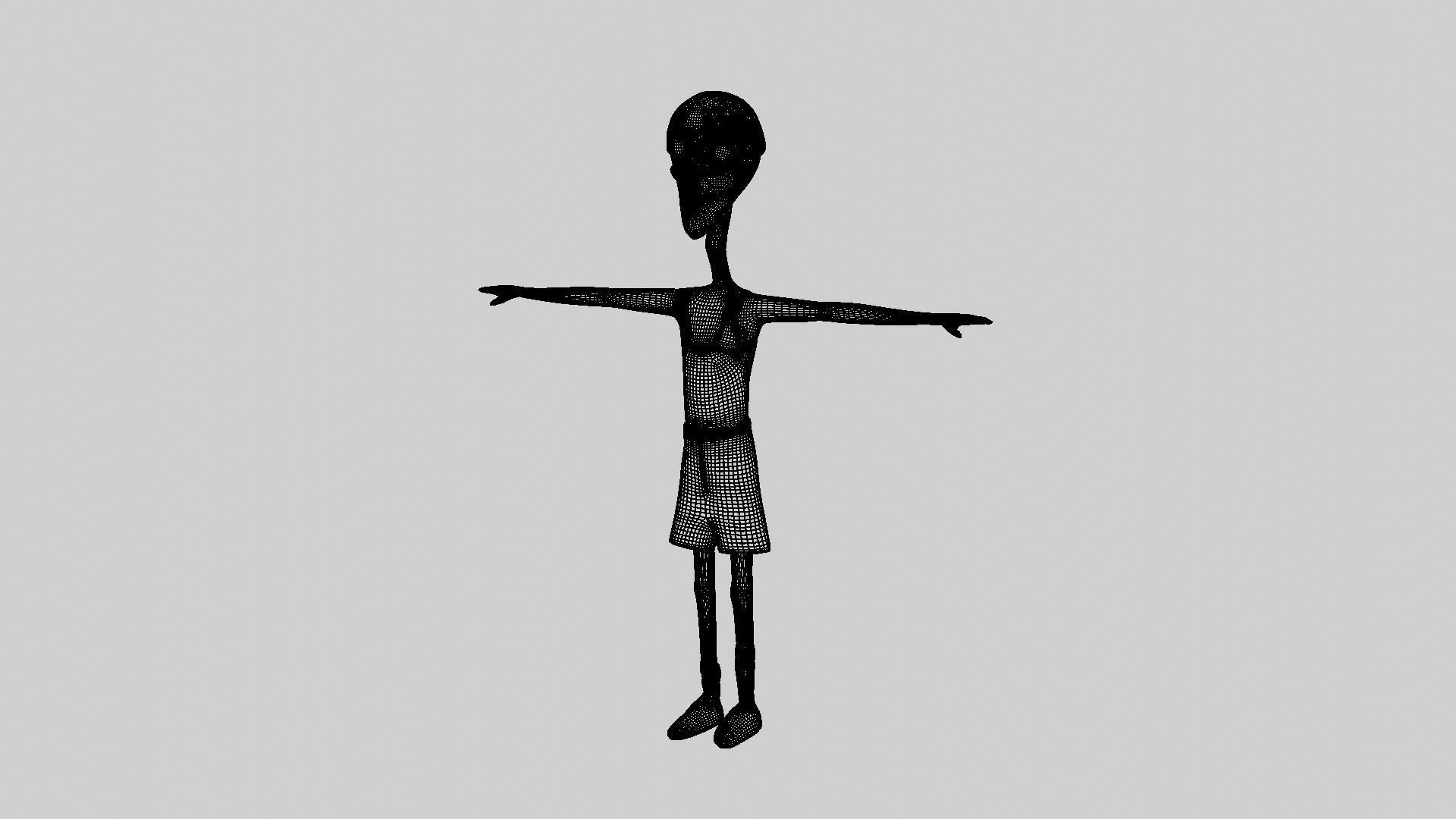 Carl - Rigged Animated Looney Character Low-poly 3D model_8