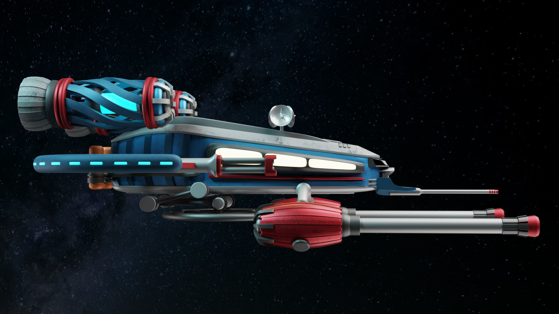 Spaceship 001 3D model_8