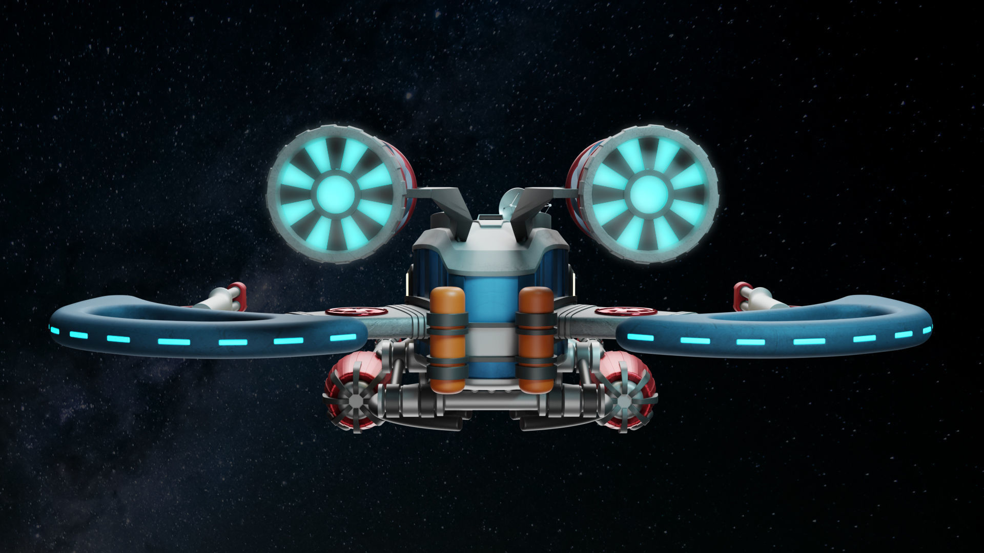 Spaceship 001 3D model_6