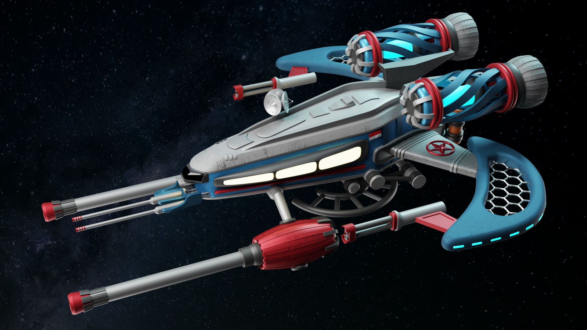 Spaceship 001 3D model_2