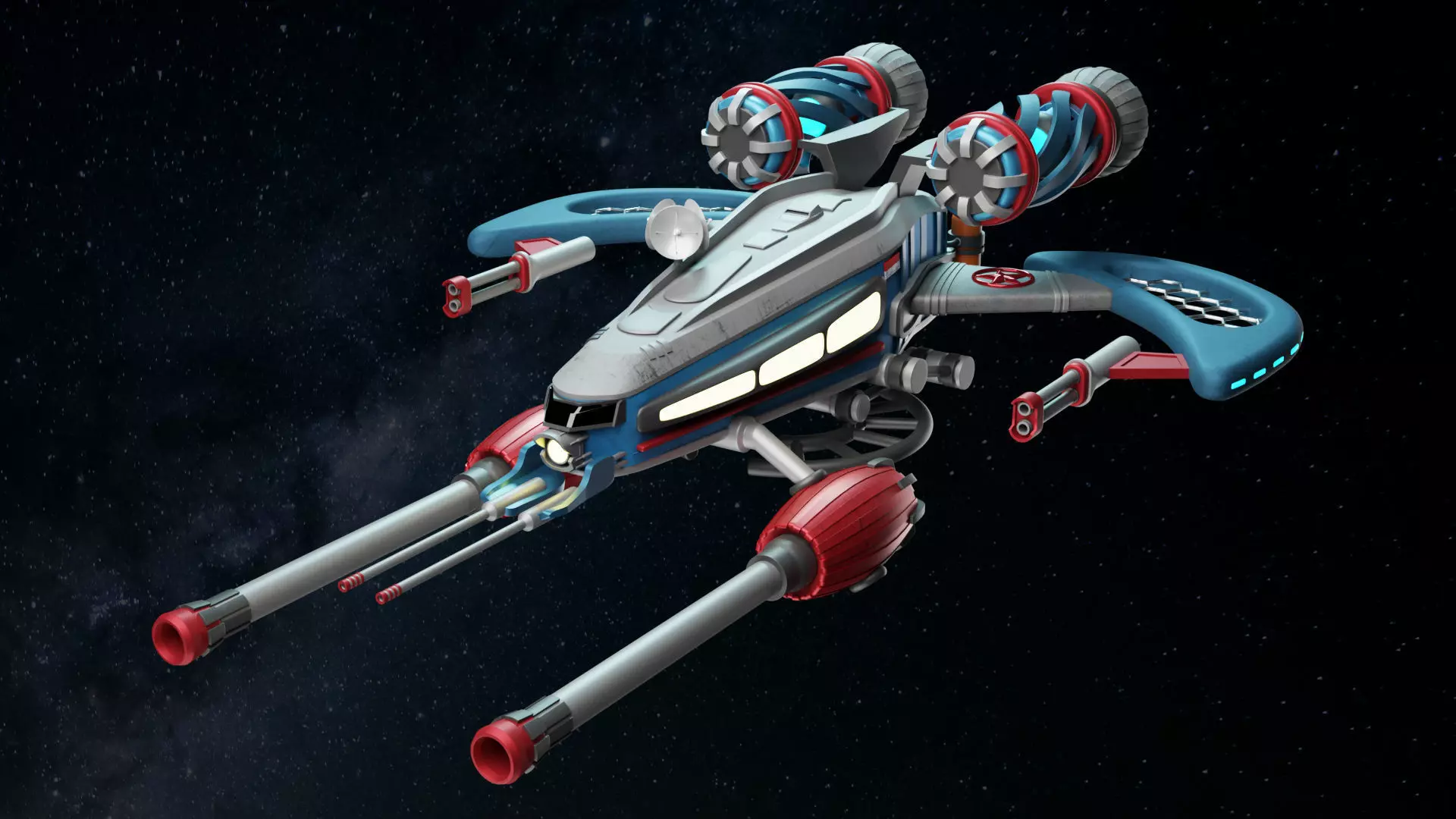 Spaceship 001 3D model_0