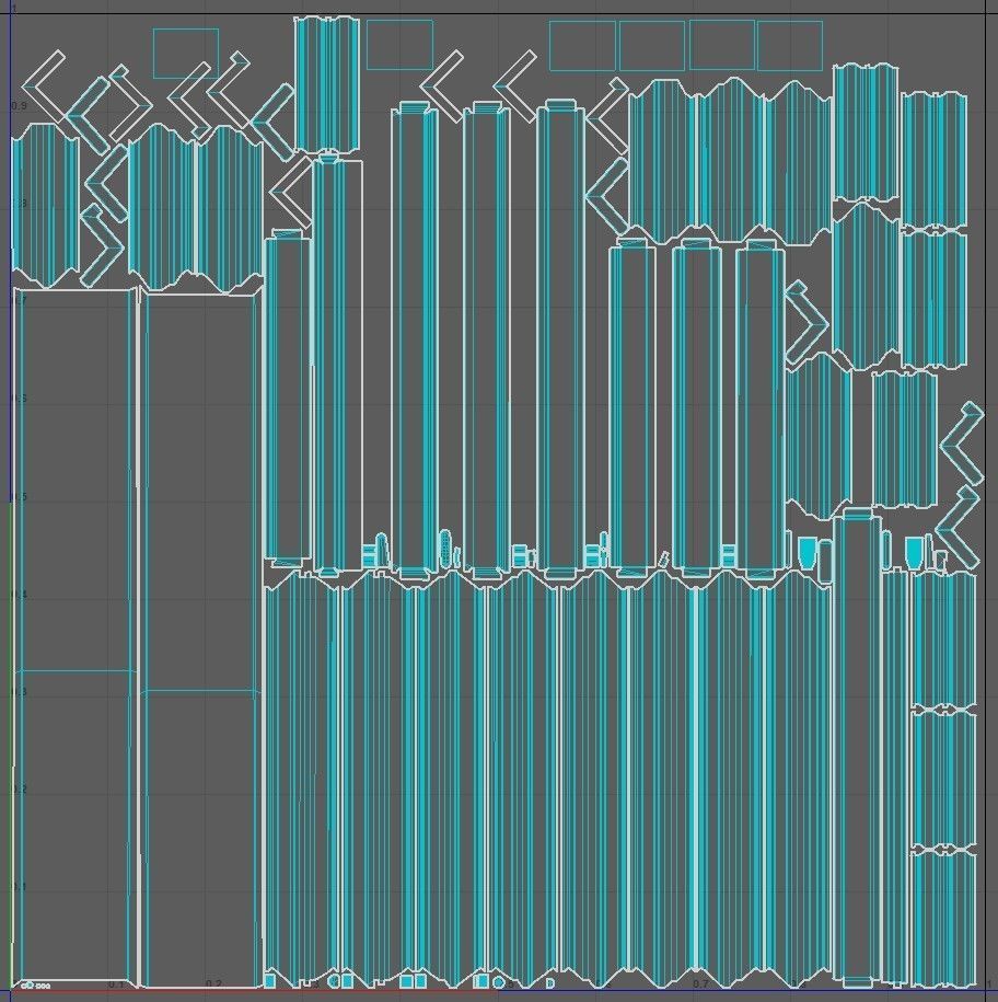 Old Painted Wood Window 3D model_4