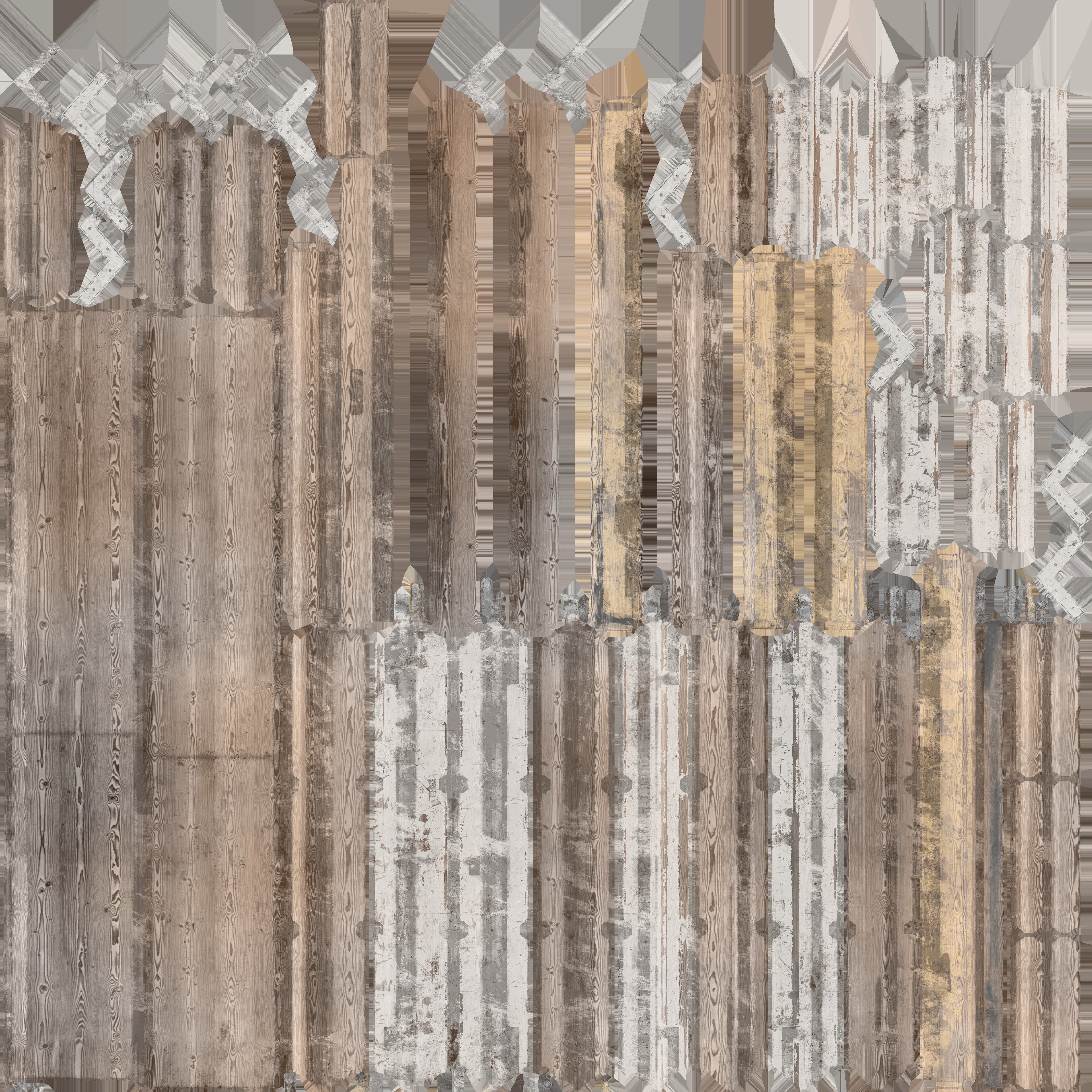 Old Painted Wood Window 3D model_5