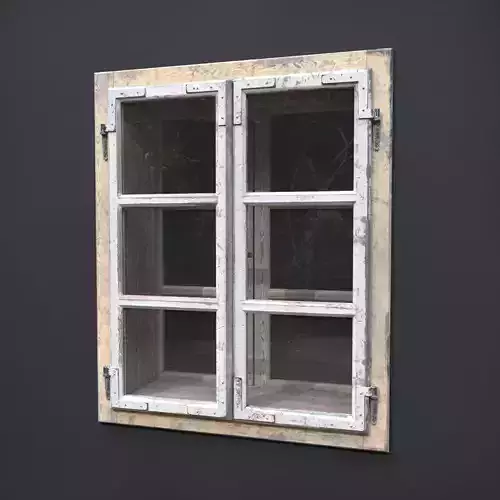 Old Painted Wood Window