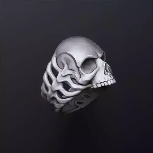 Skull Skeleton Ring 3D print model Skull Skeleton Ring 3D print model
