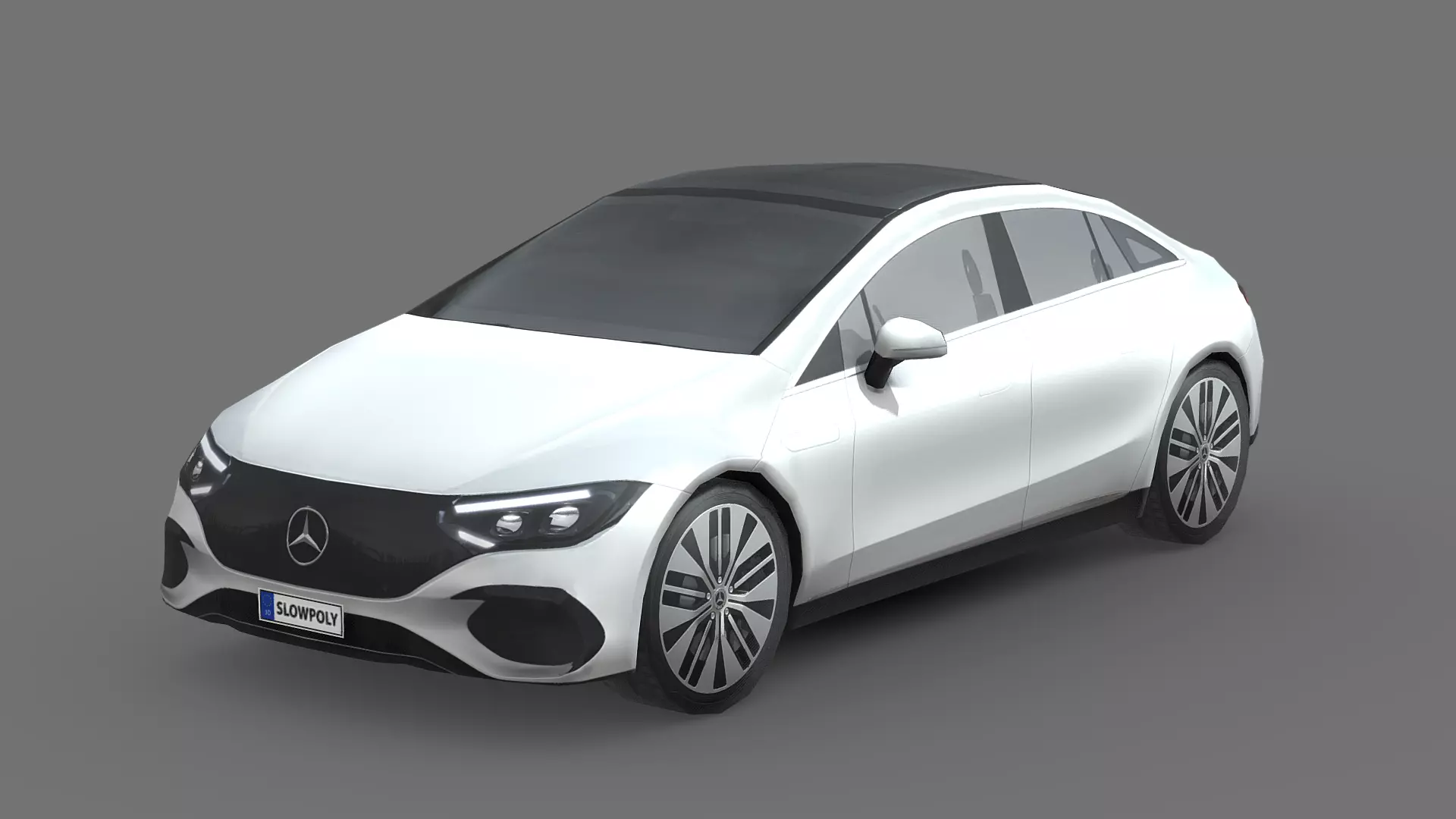 Mercedes-Benz EQE Low-poly 3D model_0