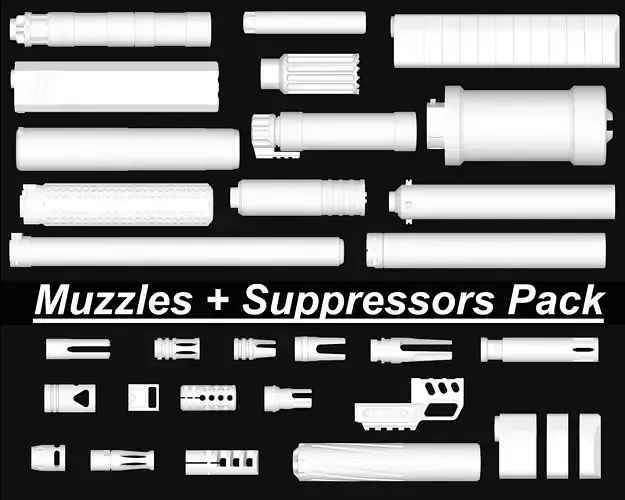Weapon Muzzle - Suppressor Pack