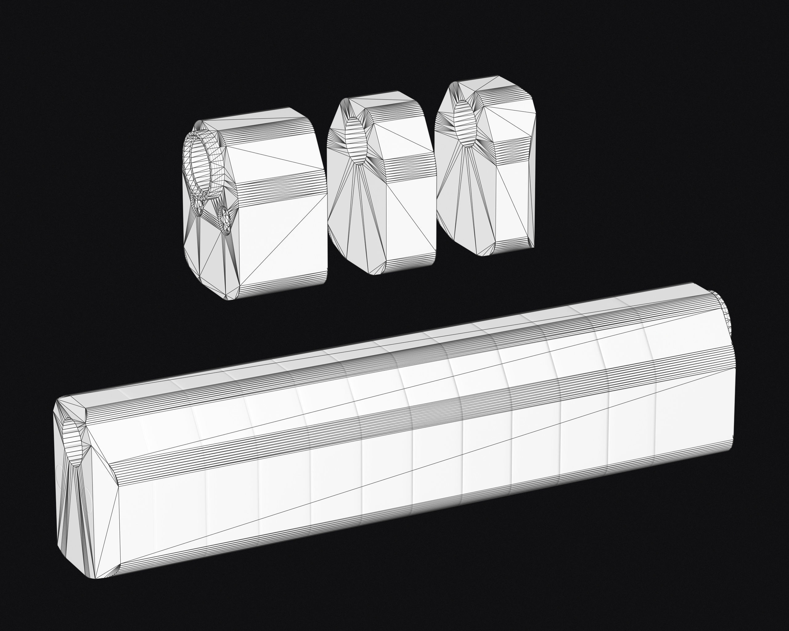 Weapon Muzzle - Suppressor Pack Low-poly 3D model_16