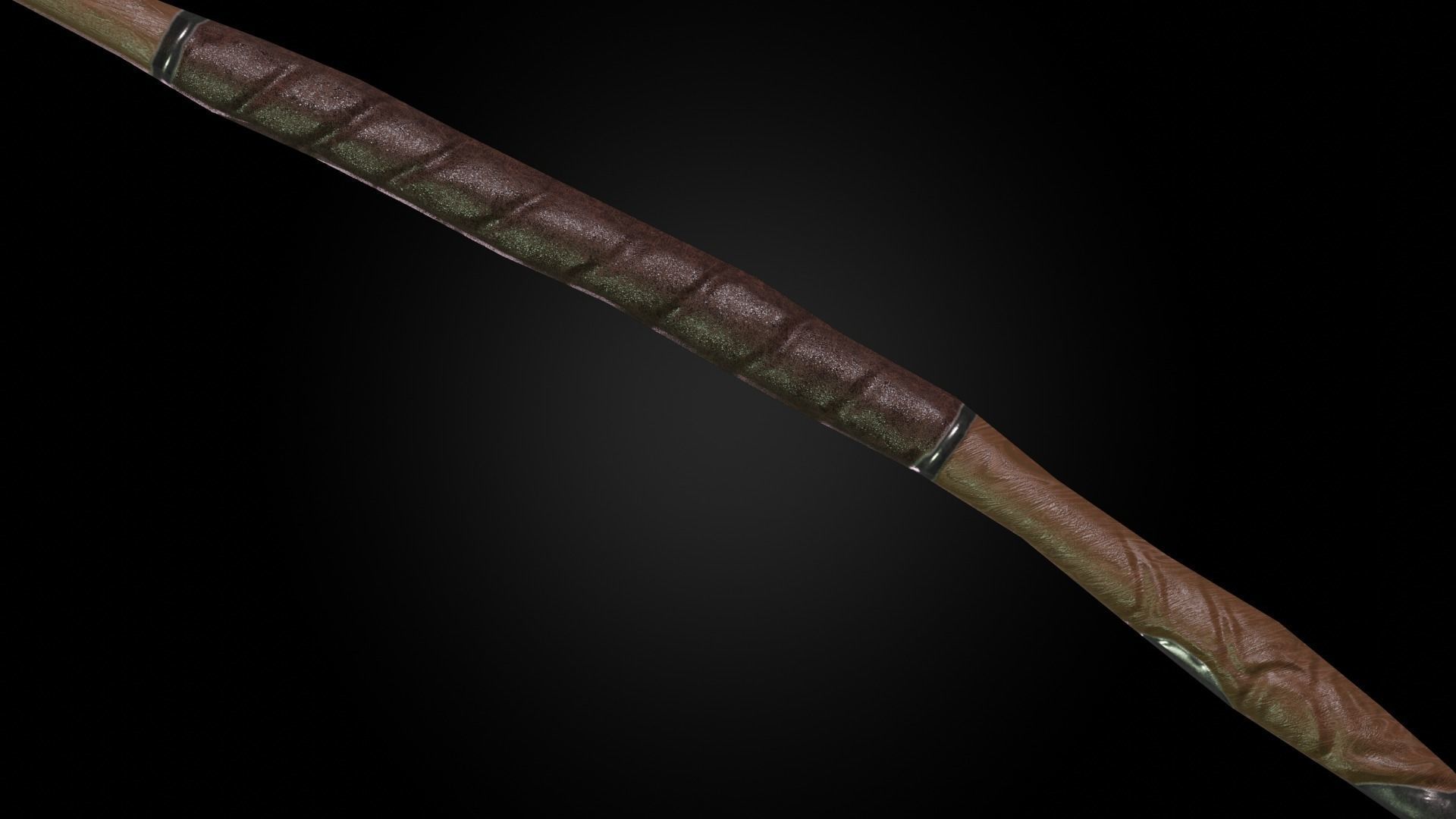 Dragon battleaxe Low-poly 3D model_14