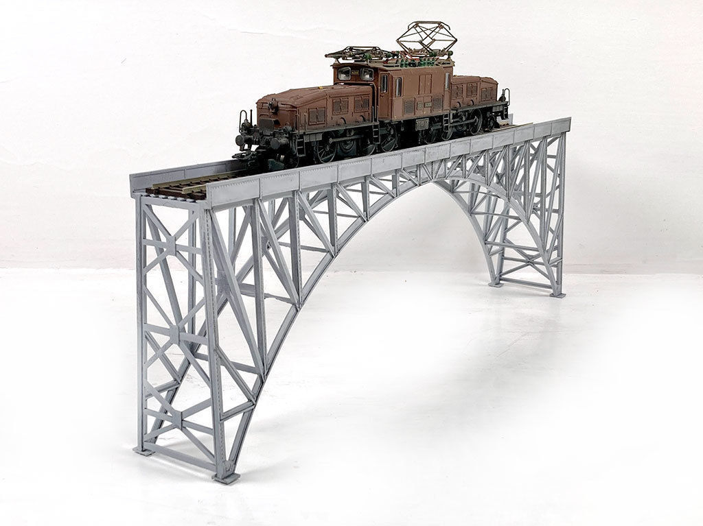 LINE-0004 Steel arc bridge riveted H0-scale 3D print model_3