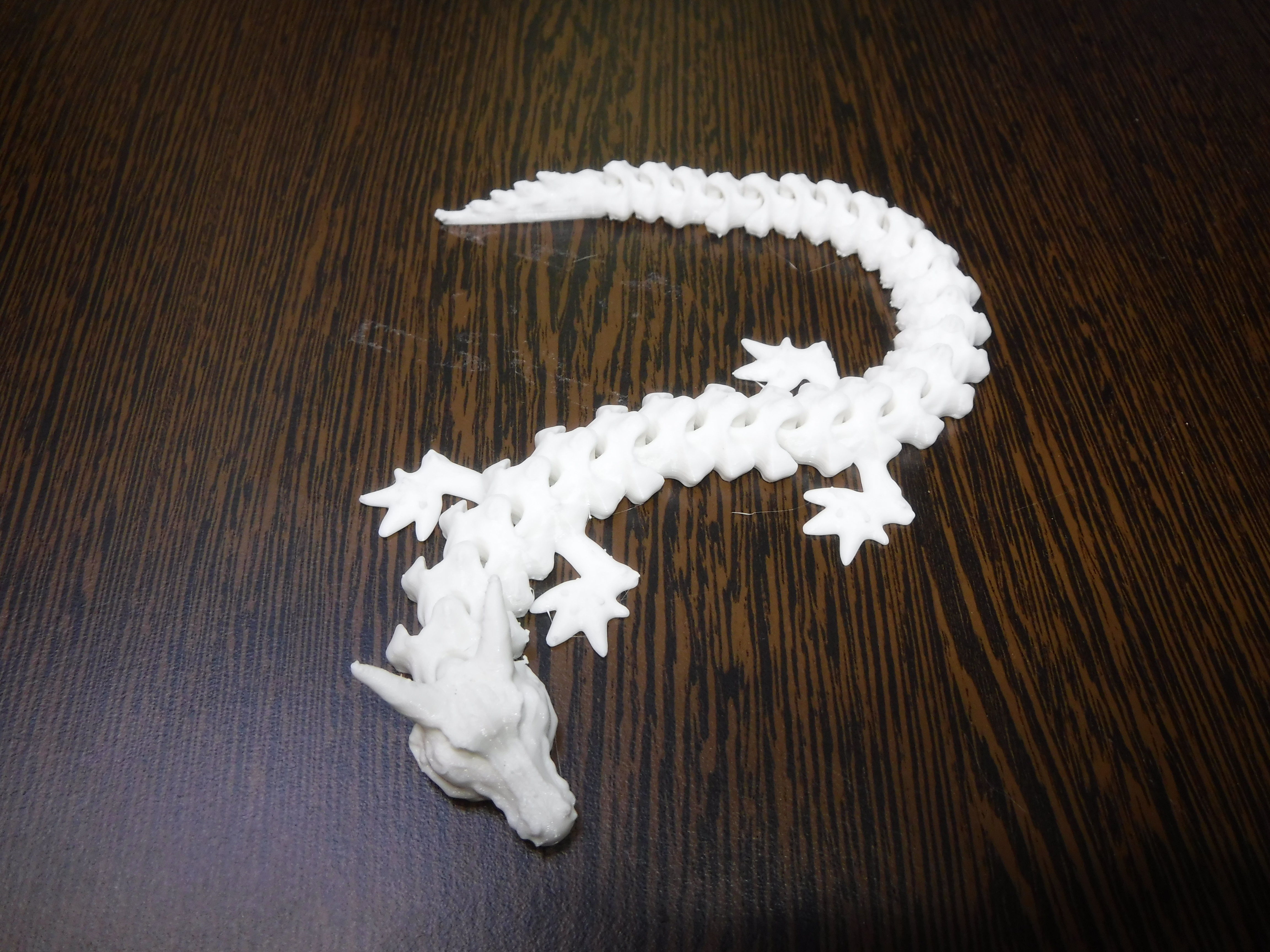 Articulated flexi dragon fidget toy 3D print model_4