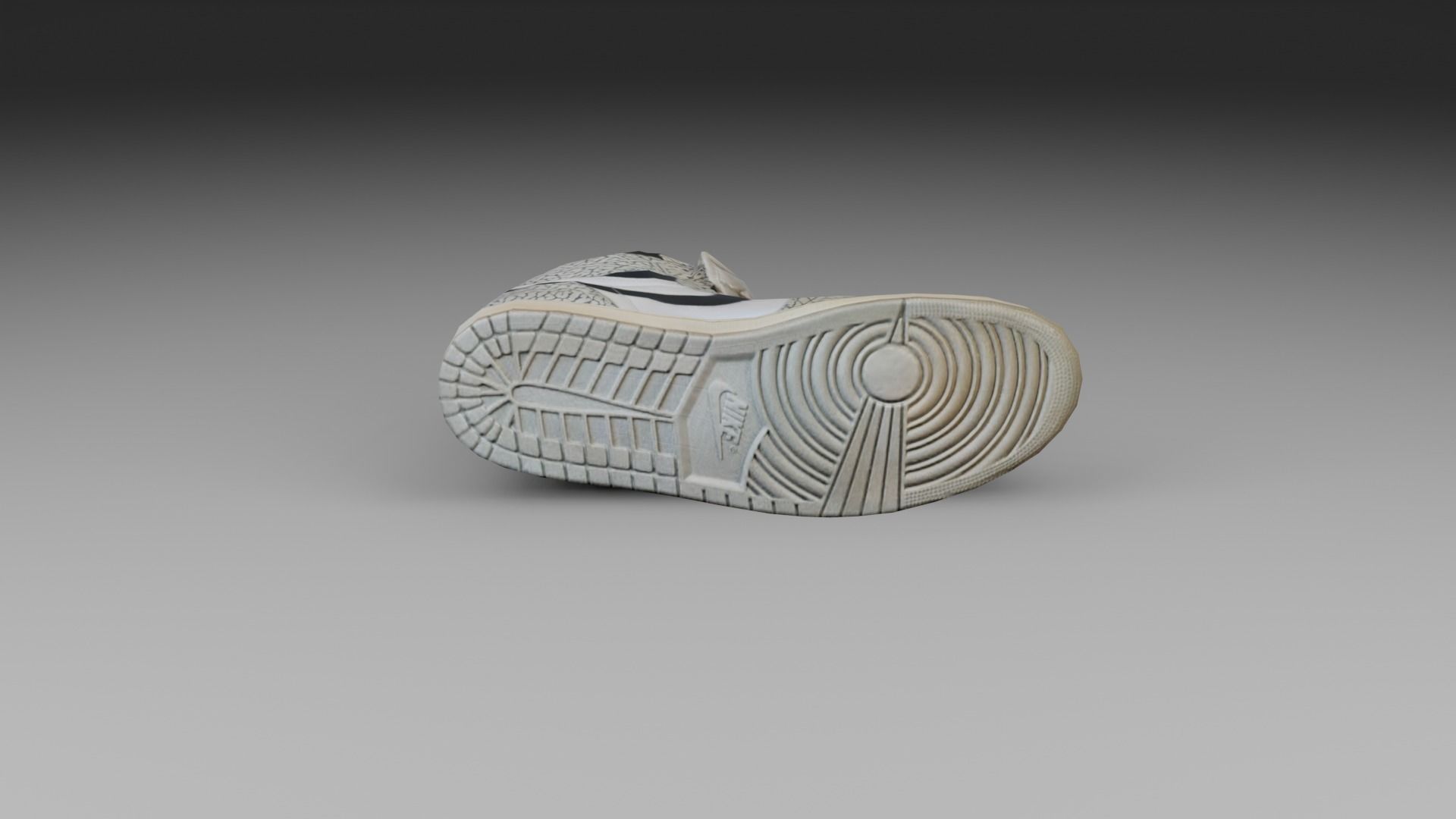 Nike Air Jordan 1Retro High OG oldgray LP Game ready Low-poly 3D model_5