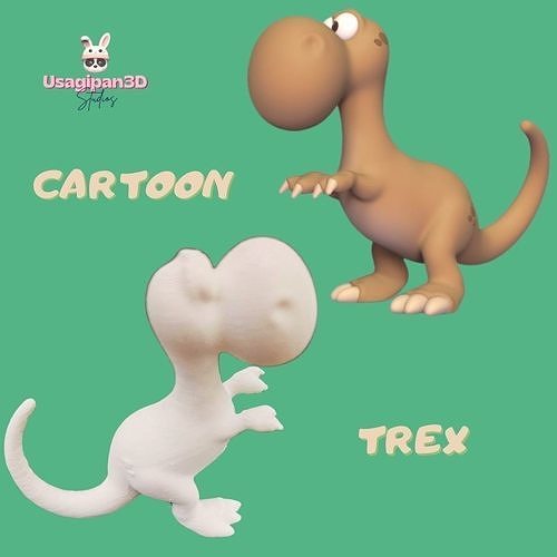Cartoon TRex 3D print model