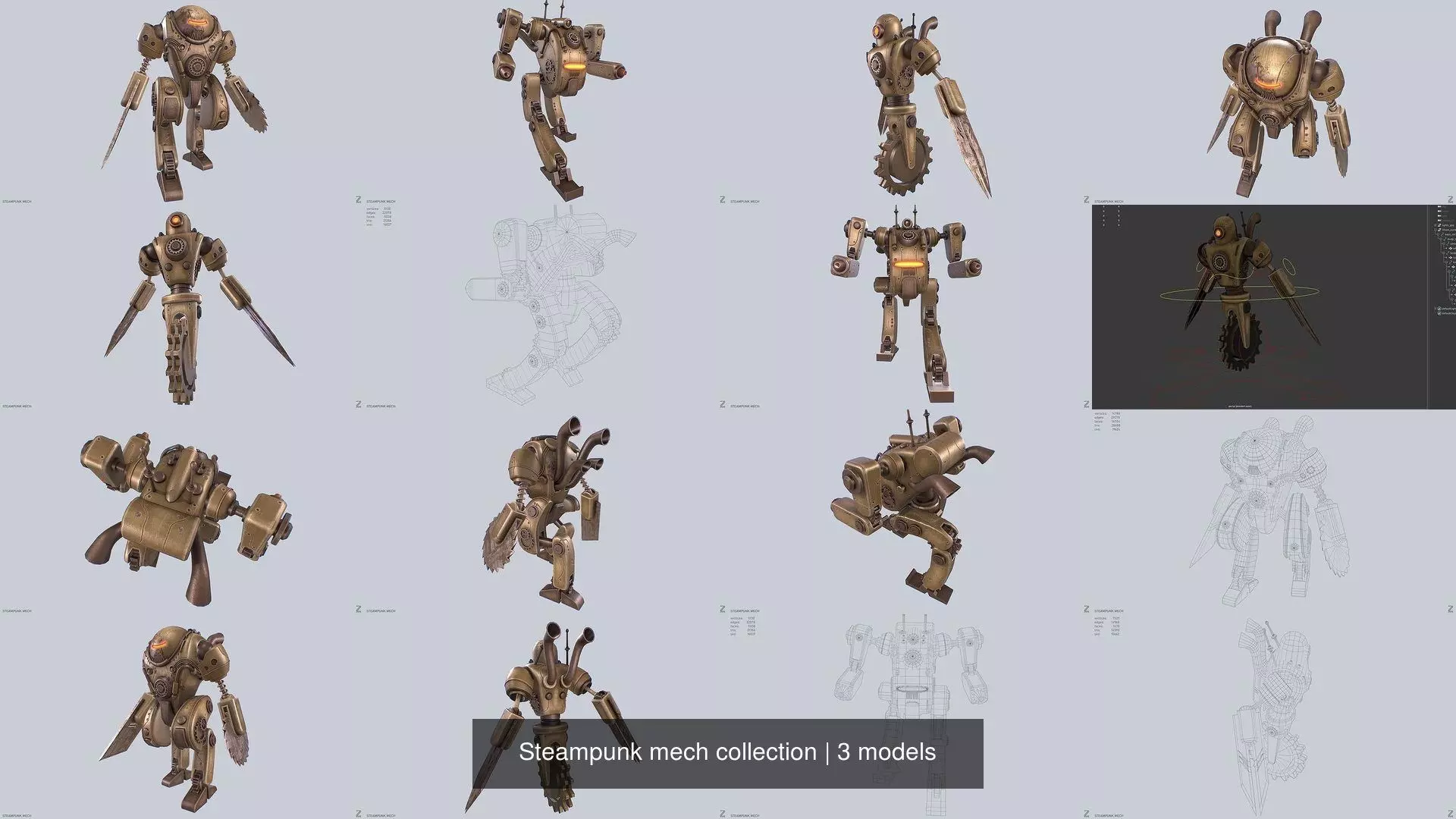Steampunk mech collection _4