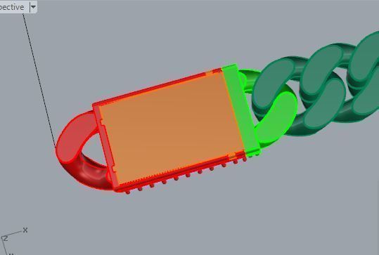 Cumin Chain Bracelet 4740 3D print model_6