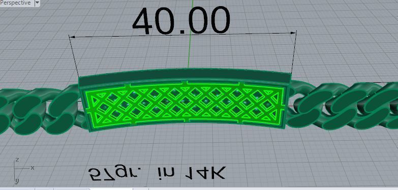 Cumin Chain Bracelet 4740 3D print model_5