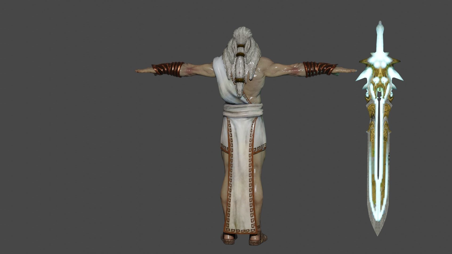 Zeus 3d model Low-poly 3D model_4