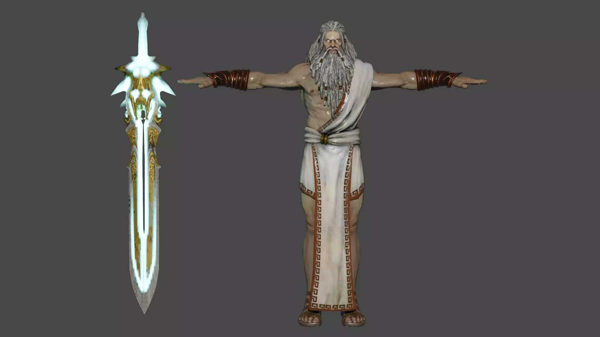 Zeus 3d model Low-poly 3D model_0