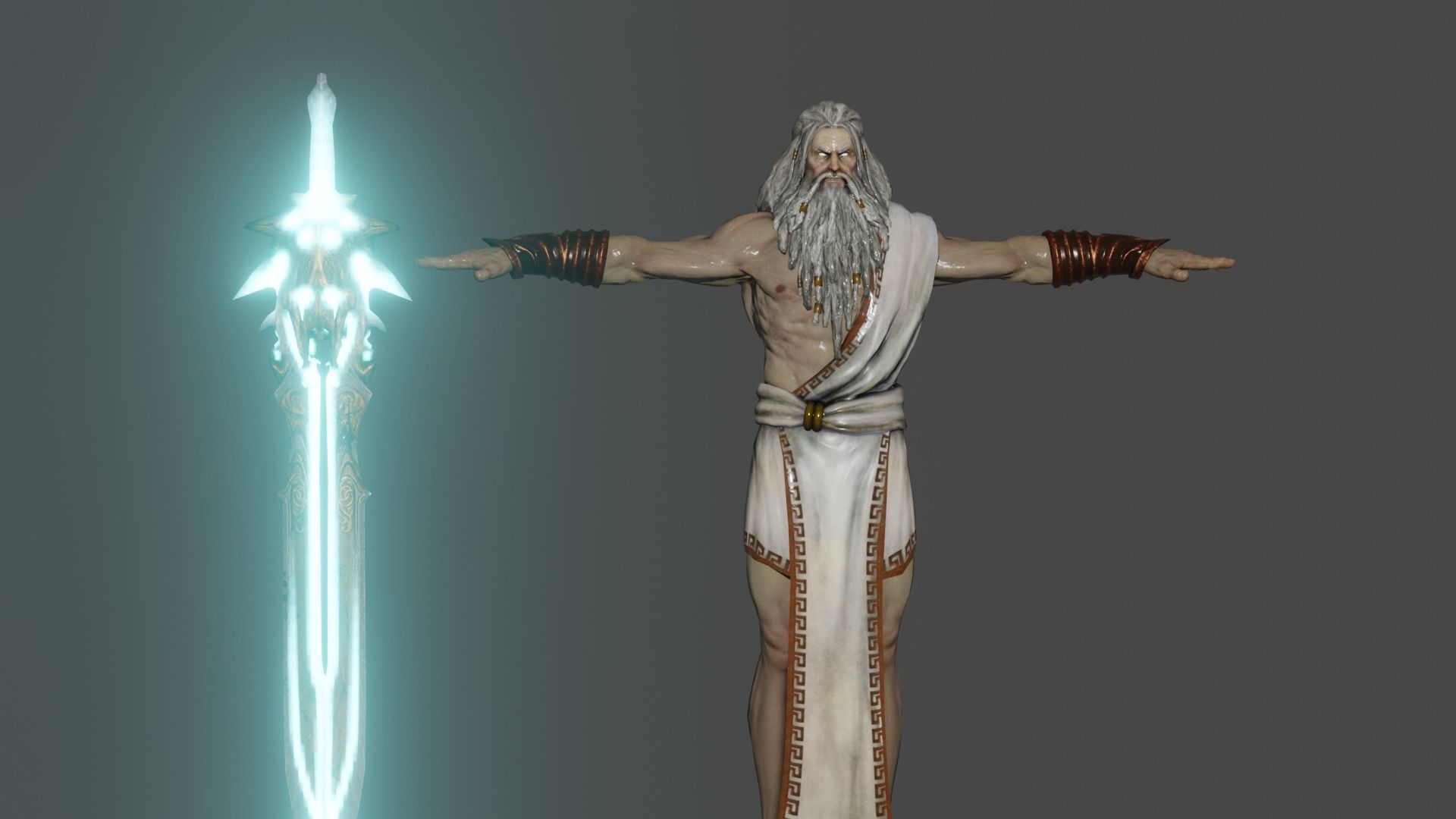 Zeus 3d model Low-poly 3D model_1