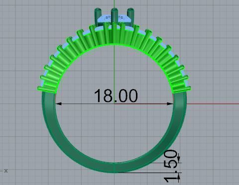 Heart Diamond Unique Ring 4744 3D print model_5