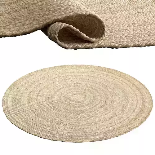SAFAVIEH Dina Coastal Jute Rug Round