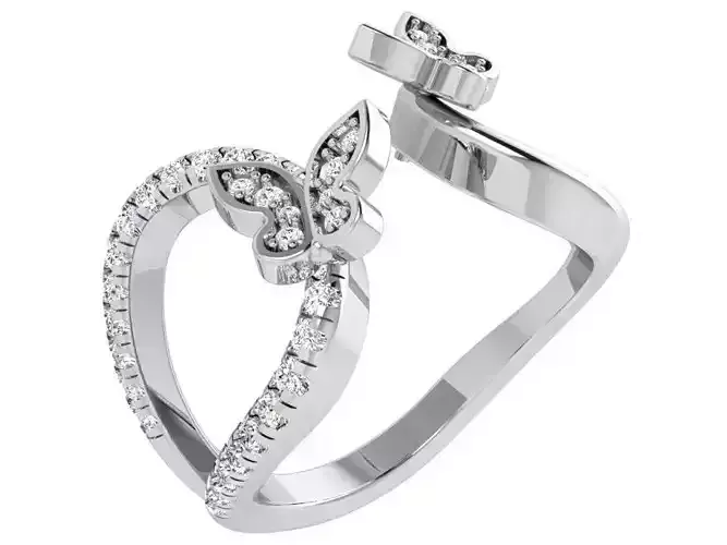 Butterfly Abstract Ring 4748