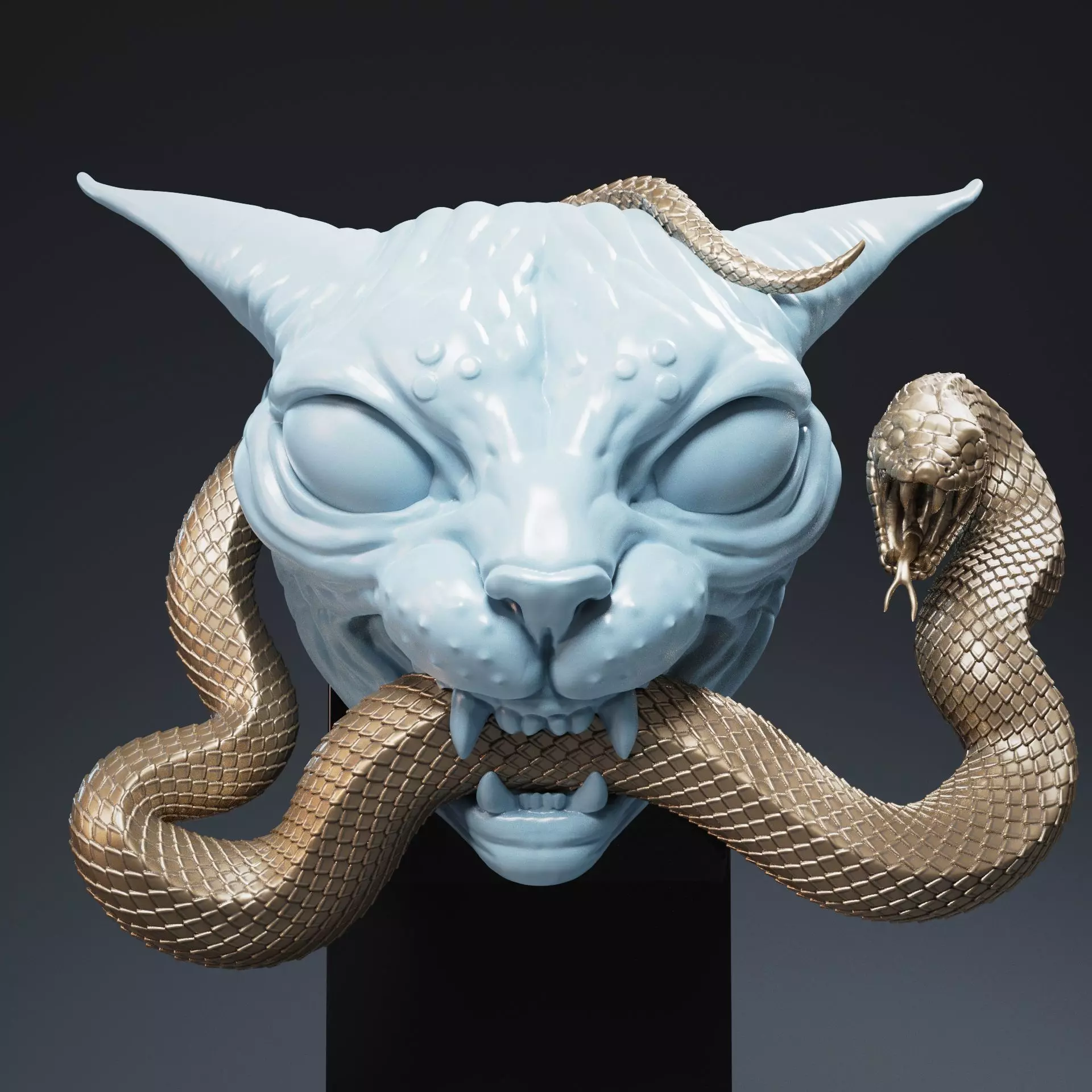  Cat Sphynx Snake  3D print model_0