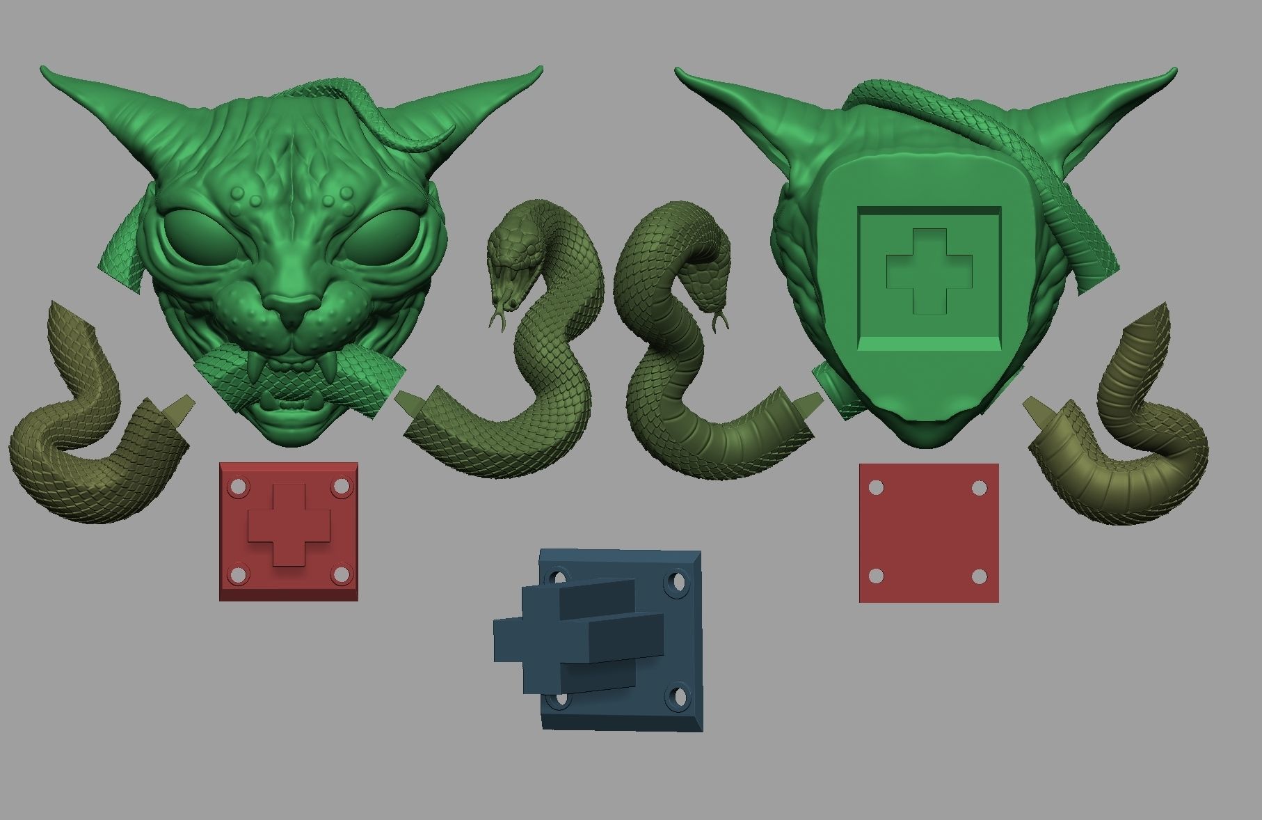  Cat Sphynx Snake  3D print model_4