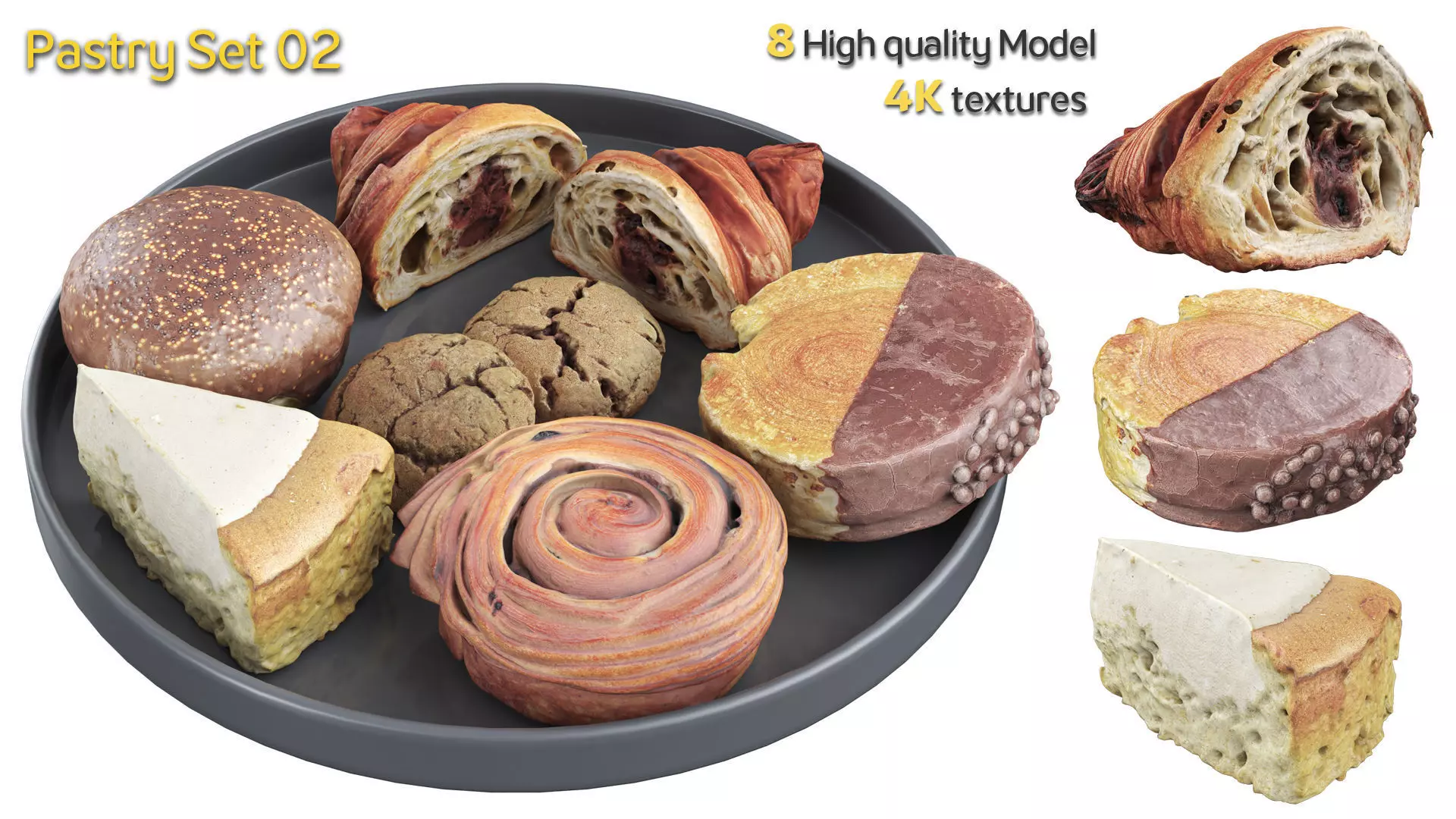 Pastry Set 02 3D model