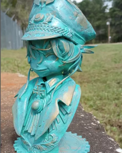 Bust of Tanya Von Degurechaff  Tanya the evil  Yojo Senki  3D print model_0