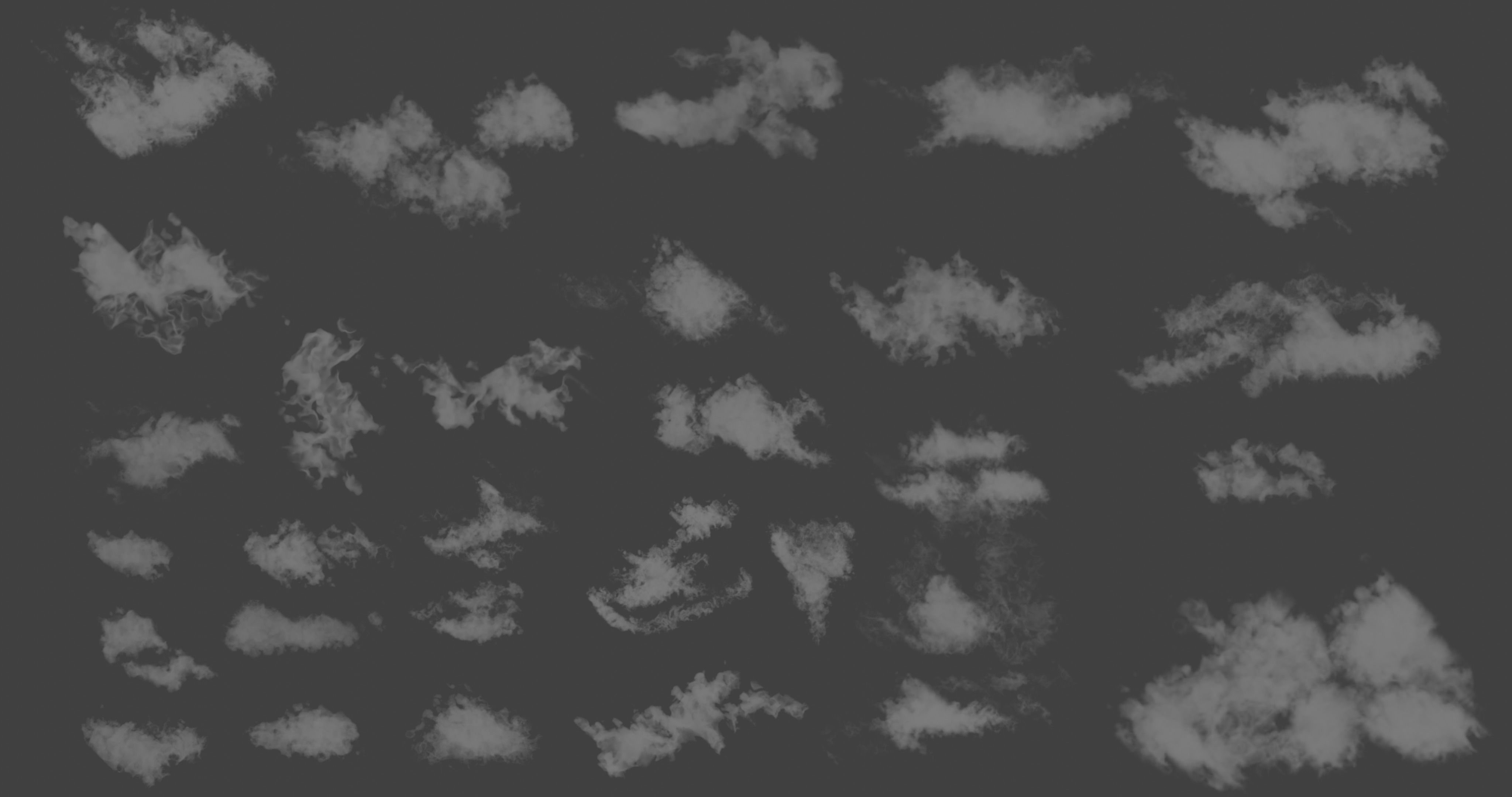 Realistic clouds - smoke - low poly pack 30 models Low-poly 3D model_3