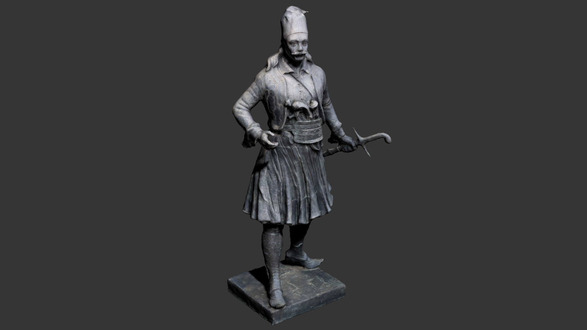 George Karaiskakis Statue 3D model_2